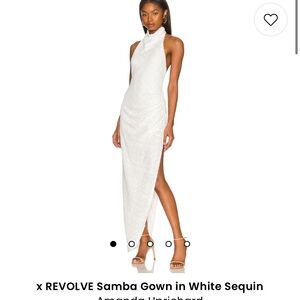 Amanda uprichard white sequin dress large